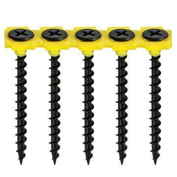 Picture of 3.5 x 32mm Collated Black Drywall Screws (1000)
00032COLDYS