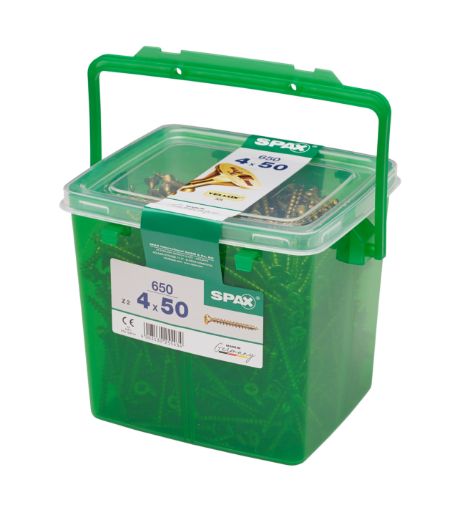 Picture of Spax 5.0mm x 60mm Countersunk Pozi Screws Yellow (Tub of 350)
5081020500609