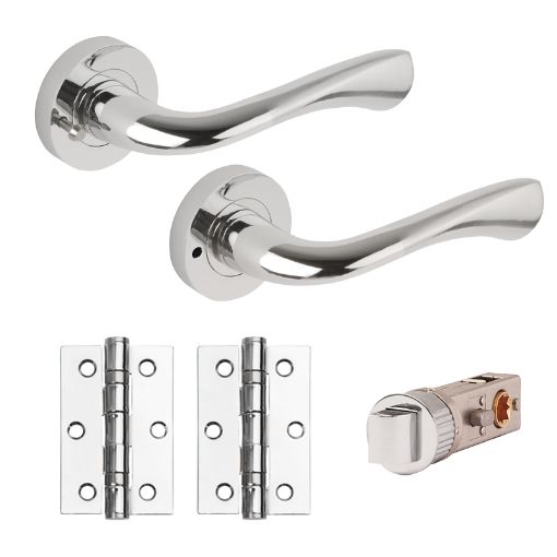 Picture of ZONE "Fast-Fit" Privacy Door Smart Furniture Pack PCP/SCP
SBX3005-PRV (includes handles, smart latch & 2x hinges)