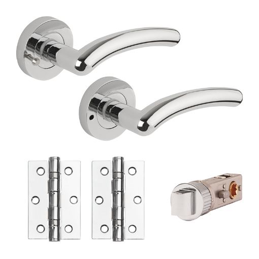 Picture of WAVE "Fast-Fit" Privacy Door Smart Furniture Pack PCP
SBX3000-PRV (includes handles, smart latch & 2x hinges)