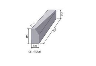 Picture of 125mm x 255mm/150mm HB To BN Drop Kerb LH