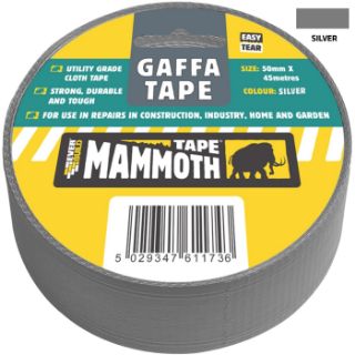 Picture of Everbuild Gaffa Cloth Tape Silver 50mm x 45m
696047 (12)