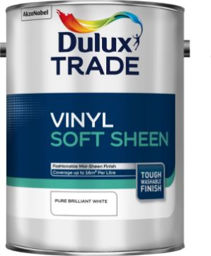Picture of Dulux Trade Vinyl Soft Sheen Pure Brilliant White 5 Litre
5081964