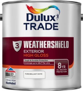 Picture of Dulux Trade Weathershield Exterior Gloss Pure Brilliant White 2.5 Litre
5180263