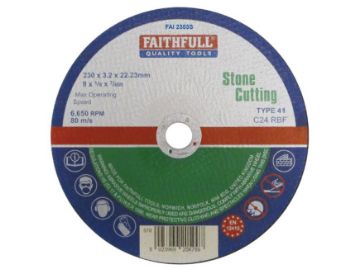Picture of Faithfull 230mm Stone Cut Off Wheel
FAI2303S