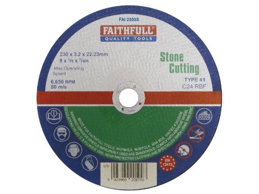 Picture of Faithfull 230mm Stone Cut Off Wheel
FAI2303S