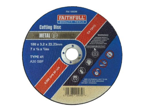 Picture of Faithfull 180mm Metal Cut Off Wheel
FAI1803M