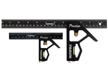 Picture of Faithfull 150mm & 300mm Prestige Black Aluminium Combination Square Pack
FAICS300TCNC