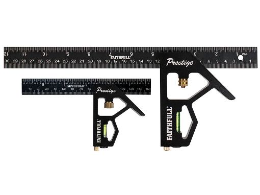 Picture of Faithfull 150mm & 300mm Prestige Black Aluminium Combination Square Pack
FAICS300TCNC