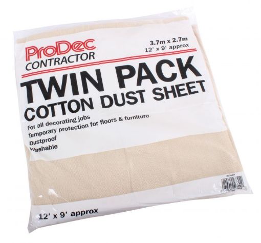 Picture of Rodo ProDec 12' x 9' Cotton Dustsheets (Twin Pack)
129TRDSTP (5)