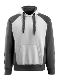 Picture of MASCOT® UNIQUE Hoodie White/Dark Anthracite L 
50572-963-0618