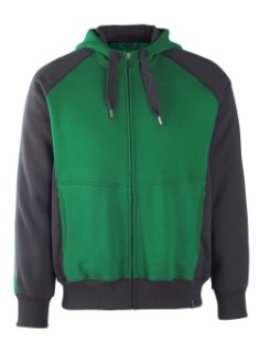 Picture of MASCOT® UNIQUE Hoodie with zipper Green/Black 2XL 
50566-963-0309
