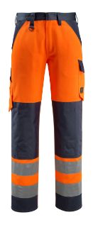 Picture of MASCOT® SAFE LIGHT Trousers with kneepad pockets Hi-Vis Orange/Dark Navy L32 W48.5 
15979-948-14010