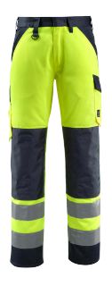 Picture of MASCOT® SAFE LIGHT Trousers with kneepad pockets Hi-Vis Yellow/Dark Navy L35 W36.5 
15979-948-17010