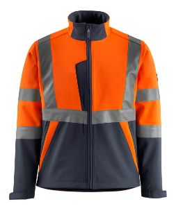 Picture of MASCOT® SAFE LIGHT Softshell Jacket Hi-Vis Orange/Dark Navy L 
15902-253-14010