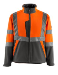 Picture of MASCOT® SAFE LIGHT Softshell Jacket Hi-Vis Orange/Dark Anthracite S 
15902-253-1418