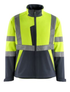 Picture of MASCOT® SAFE LIGHT Softshell Jacket Hi-Vis Yellow/Dark Navy L 
15902-253-17010