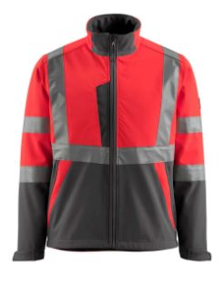 Picture of MASCOT® SAFE LIGHT Softshell Jacket Hi-Vis Red/Dark Anthracite M 
15902-253-22218