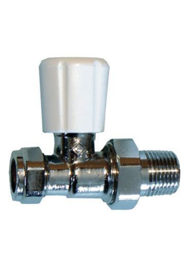 Picture of Optima 15mm White Straight Lockshield Radiator Valve
10040614