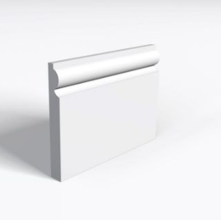 Picture of 18mm x 168mm x 4.2m White Primed MDF Torus Skirting FSC
SLKTOR018168