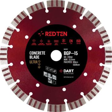Picture of DART Red Ten BGP-15 300Dmm x 20B Diamond Blade
DB00240