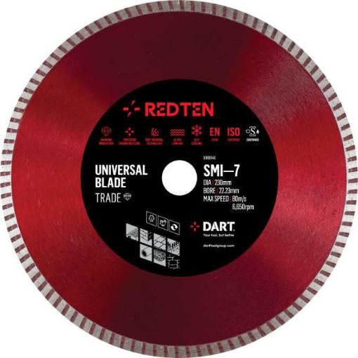 Picture of DART Red Ten SMI-7 230Dmm x 22B Diamond Blade
DB00140