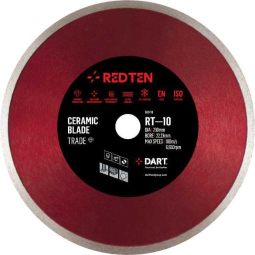 Picture of DART Red Ten RT-10 230Dmm x 22B Ceramic Diamond Blade
DB01710