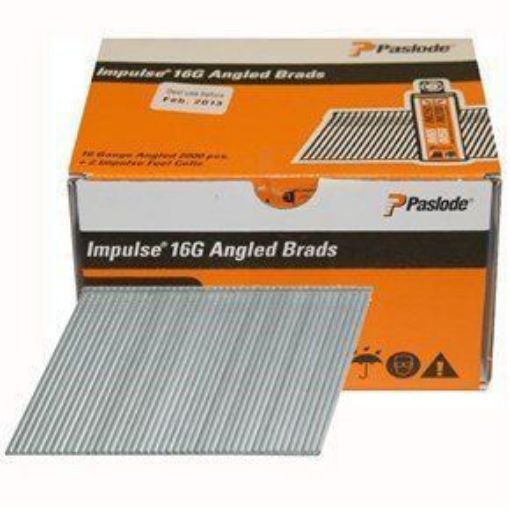 Picture of Paslode F16 x 63mm Electro Galvanised Angled Brads (2,000) for IM65 Nailer plus 2 x Series-i fuel cells
300274