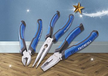 Picture of Faithfull 3 Piece Plier Set (Long Nose, Side Cutters & Combination)
FAIPLSET3LN