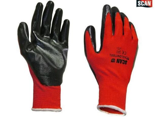 Picture of Scan Red Nitrile Palm Dipped Gloves - Large
2ANK33L-24