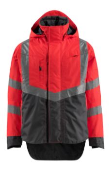 Picture of Mascot Safe Supreme Outer Shell Jacket Hi-Vis Cordura Red/Dark Anthracite
