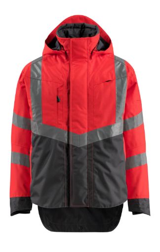 Picture of Mascot Safe Supreme Outer Shell Jacket Hi-Vis Cordura Red/Dark Anthracite