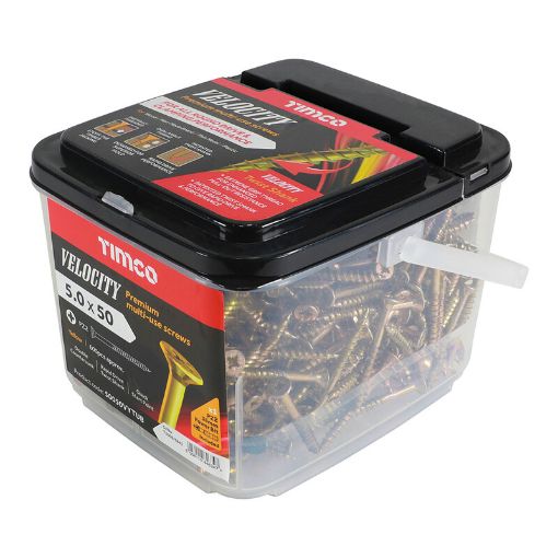 Picture of 5.0 x 50mm Velocity Screws Tub PZ2 CSK - ZYP (600)50050VYTUB