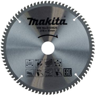 Picture of Makita T.C.T. Circular Saw Blade 216 X 30mm, 80 T
D-65626