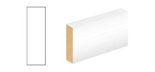 Picture of 18mm x 119mm x 4.2m White Primed MDF Square Section Skirting FSC
SLKP018119