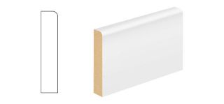 Picture of 14.5mm x 44mm x 4.2m White Primed MDF Bullnose Architrave FSC
SLKR1A014044