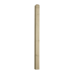 Close-up of a chamfered and beaded treated timber decking newel post, 1250mm tall with a decorative top, designed for use in garden balustrades and decking installations