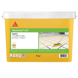 Picture of Sika Ceram FlowFix Jointing Compound Dark Grey Tub 15kg (approx 30m2 coverage)
SKCM621TUBDKGY15