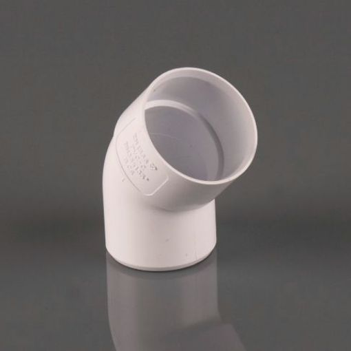 Picture of Brett Martin 40mm White 45° Obtuse Spigot Bend
W2230WP (10)