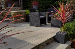 Picture of Pavestone Porcelain Paving Tile Deckwood Cinder